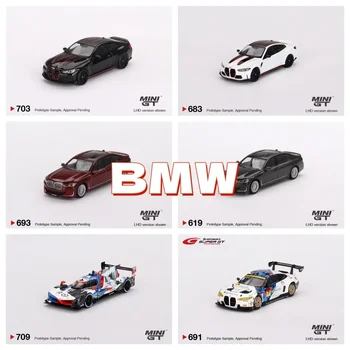 MINIGT 1/64 703 BMW M4 CSL Siyah Safir 776 BMW M3 Performans Touring Alp Beyaz pres döküm model araç Oyuncaklar Hediye Süslemeleri