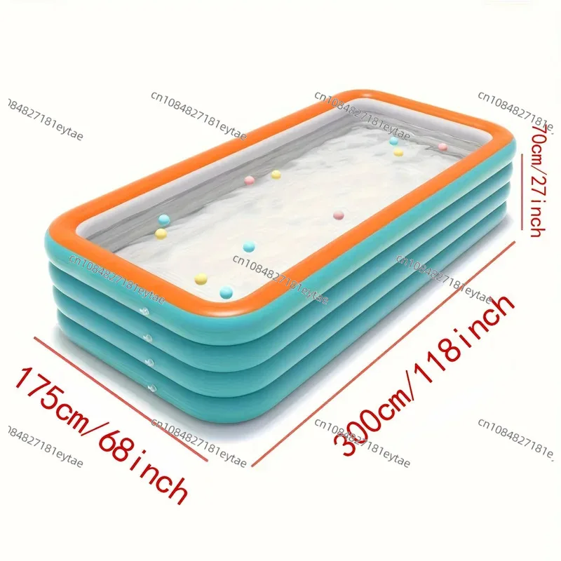 Thickened Inflatable PVC Swimming Pool Outdoor for Adults Kids Summer Backyard