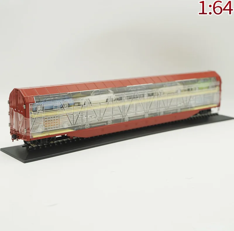 

New Arrival 1/64 Scale Special Price Die-cast Metal JSQ6 Type Concave Bottom Double-decker Car Transporter Model Toys Children