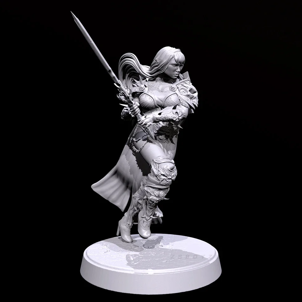 

The height of man 38mm 50mm 75mm Resin model kits figure beauty colorless and self-assembled 3D Printing TD-7204/3D