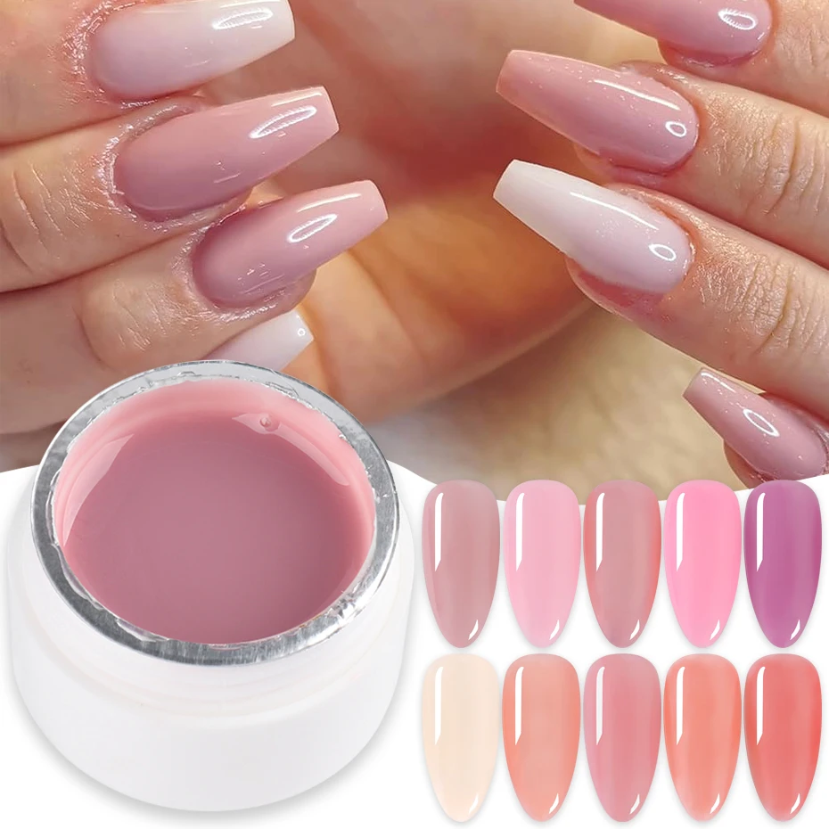 Opal Jelly Nail Gel Polish, Verniz UV, Laca Manicure, Semi-transparente, Soak Off, Rosa, Roxo, 12 cores, 6ml, JI1777