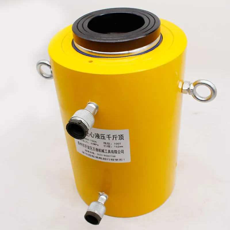 Hollow hydraulic jack electric separation vertical 30 ton 60 ton 100 ton RRH double acting hollow hydraulic oil top