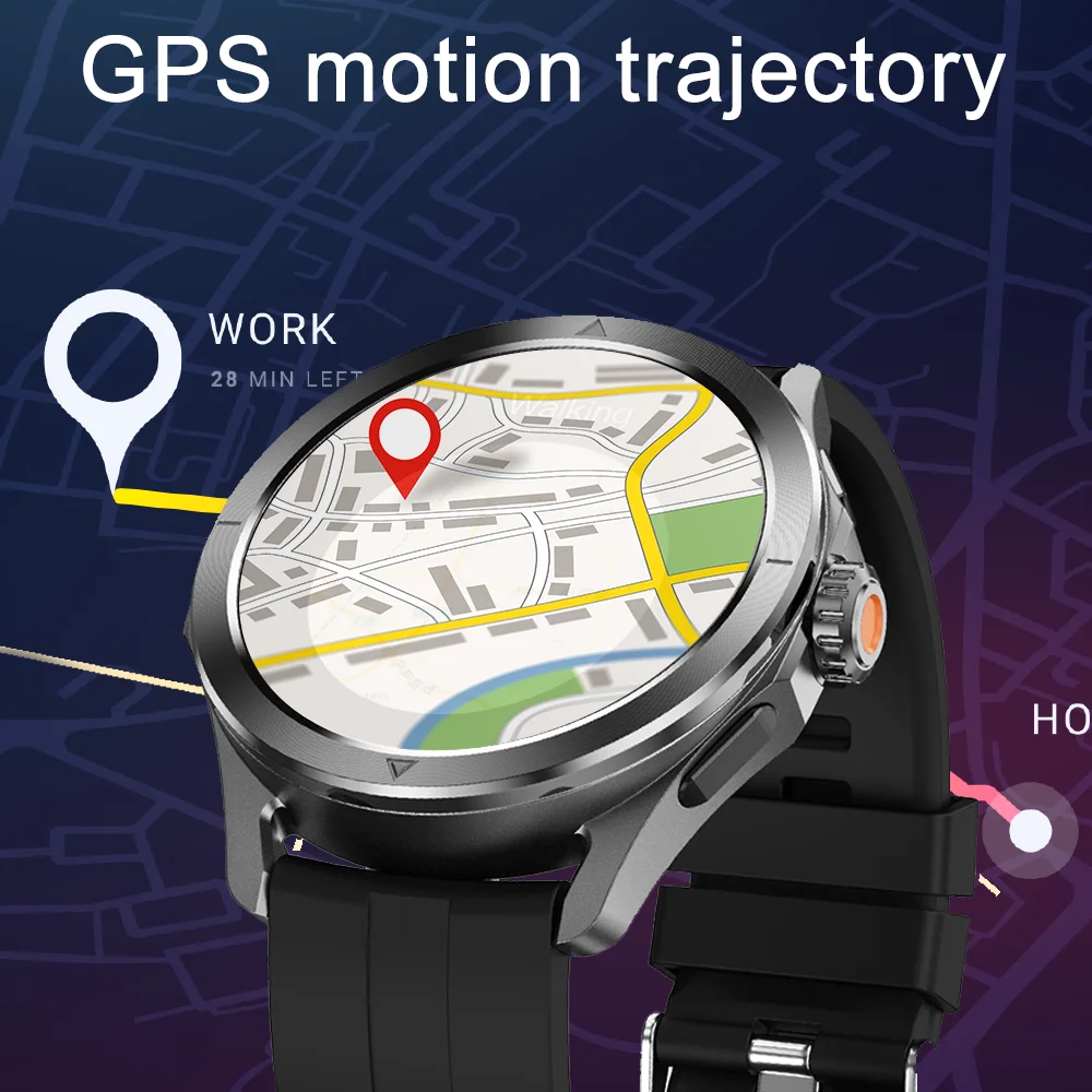 Nuevo para Xiaomi S4 Ultra NFC reloj inteligente hombres AMOLED deportes al aire libre GPS brújula ritmo cardíaco impermeable Bluetooth llamada relojes inteligentes