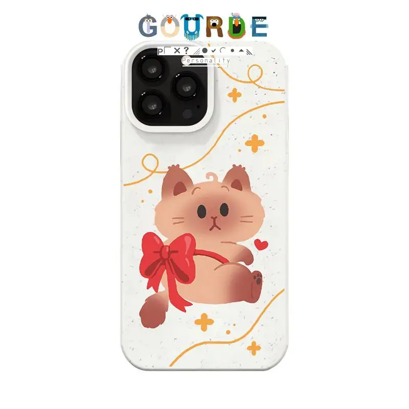 

Gourde Cute Cat Cartoon patterns Phone Case for Iphone 16 15 14 12 13 11 Pro Max IP 7 8 Plus Iphon X XS XR Xs Max