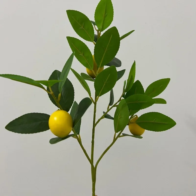 

51 см искусственные фрукты кумквата, апельсиновые ветки, искусственный фруктовый реквизит с зелеными листьями, украшение для дома, свадьбы, сада, Нового года