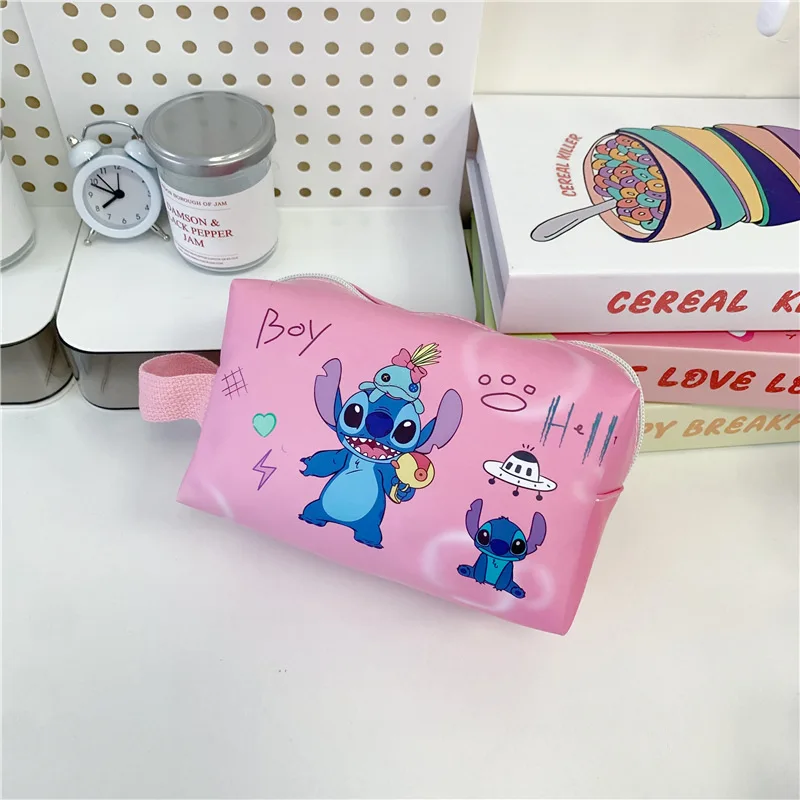 

Cute Stitch Travel Cosmetic Bag Large Capacity Toiletries Storage Bag Zipper Travel Daily Multifunctional Use Makeup Bag