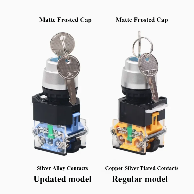 Two Or Three Position Keyed Power Supply With Lock LA38-11Y2 20Y3 Rotary Switch Self-Locking Self-Resetting 22mm