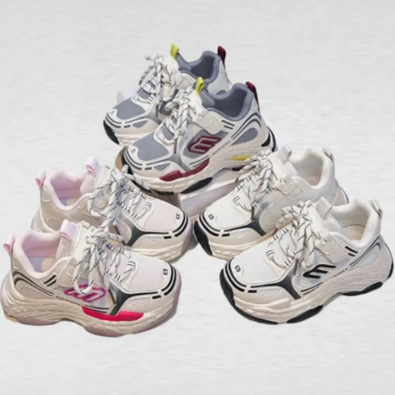 

2026 New Thick - Soled Height - Increasing boys girls Sneakers, Retro Style Mesh Breathable Versatile Casual Shoes