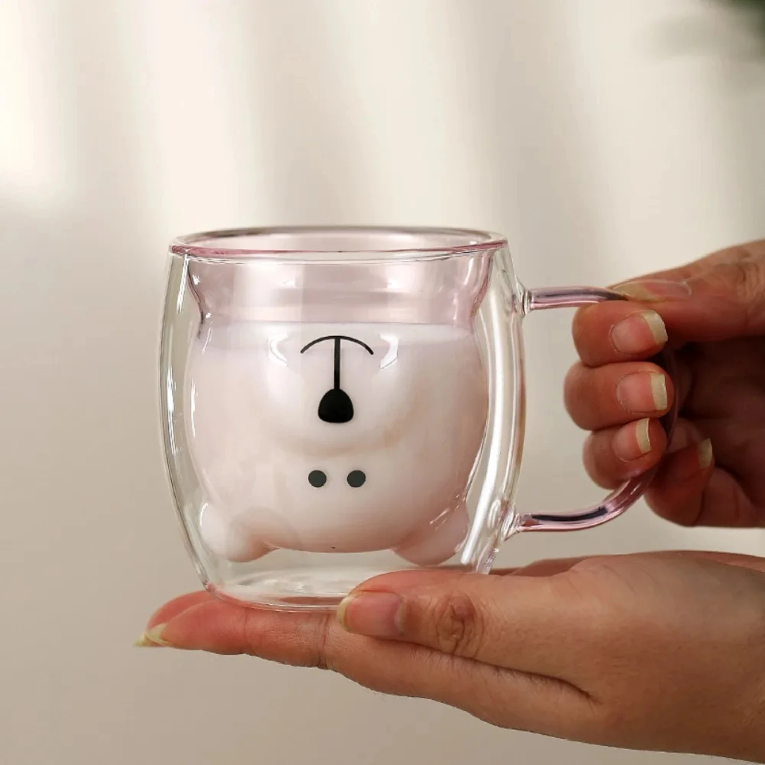 

250ml Double Wall Glass Cup Drinkware Glass Mug Cute Mug Cup Water Tea Coffee Milk