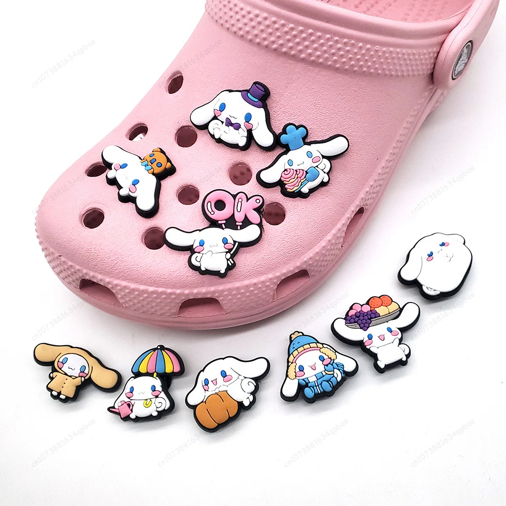 Miniso DIY Schuh Charms Zubehör Cartoon Kuromi Cinna moroll Melodie niedlichen Schnalle Clogs Sandalen Pin dekorieren Mädchen Geschenke