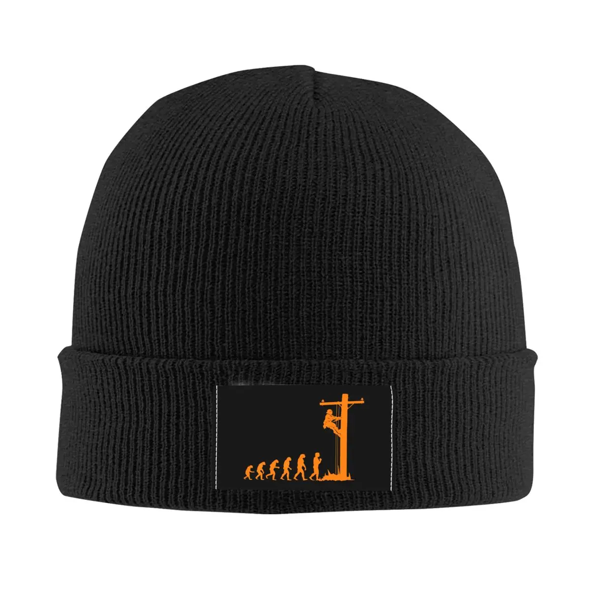 Cool Unique Evolution Of Lineman Skullies Beanies Caps Unisex Winter Warm Knit Hat Women Men Adult Electrician Gift Bonnet Hats