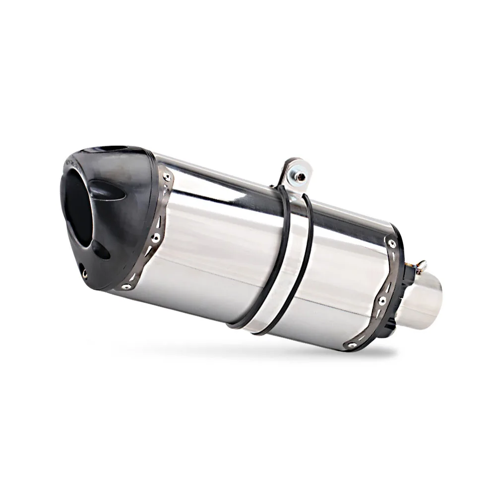 

SXLL 51Mm Universal Motorcycle Exhaust Stainless Steel Muffler Tube Scooter Exhaust Ninja400 NK250 R6 ADV750 Z900 MT03