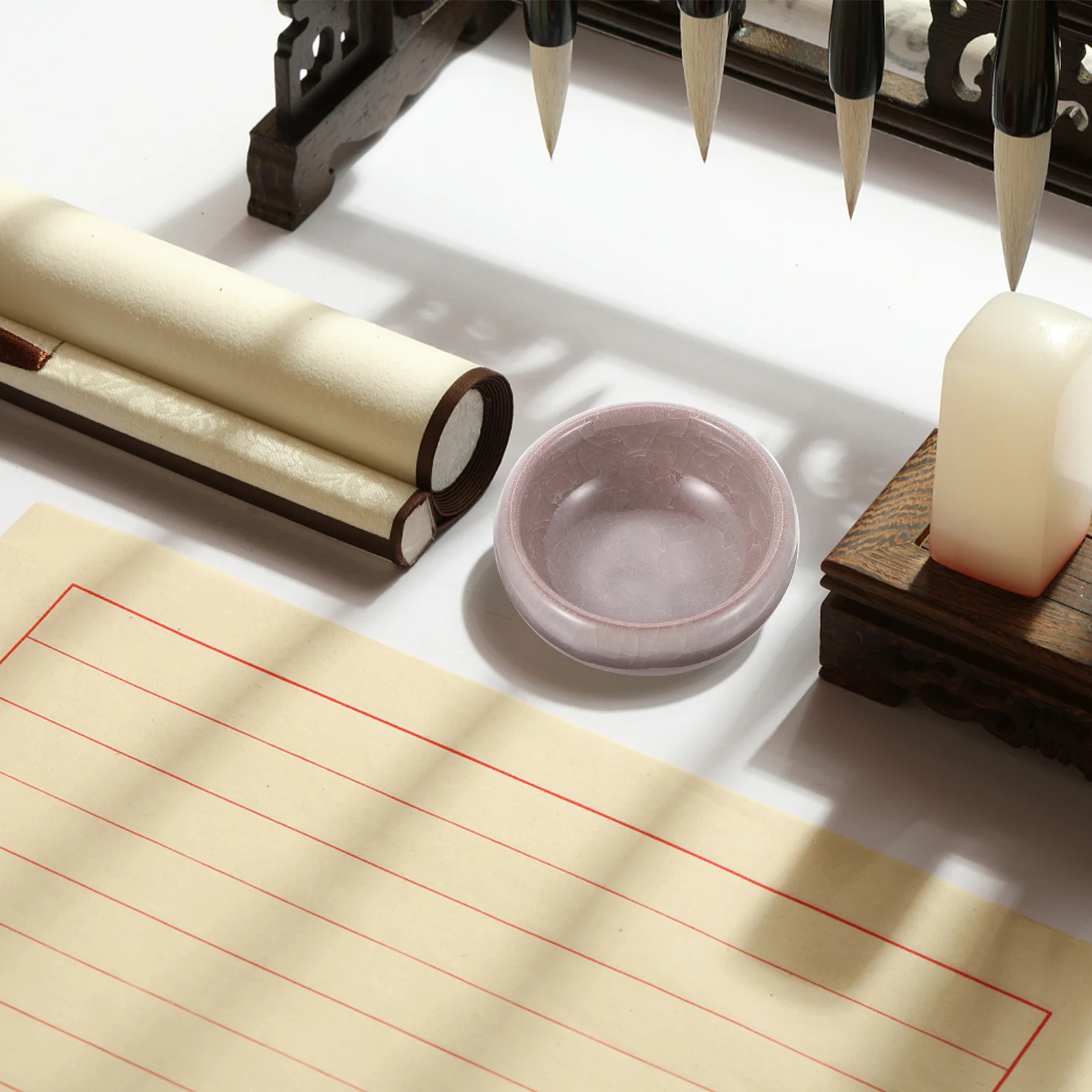 1 مجموعة أربعة كنوز من دراسة الخط عدة 3 أقلام فرشاة صنعة جيدة دائم Inkstone ثقالة الورق المحمولة الكتابة