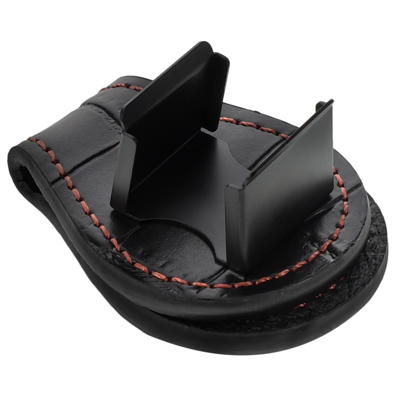 

Chocolate Storage Box Portable Black Skin Billiard Pool Chalk Holder Easy Clean Versatile Practical Design Round Pocket