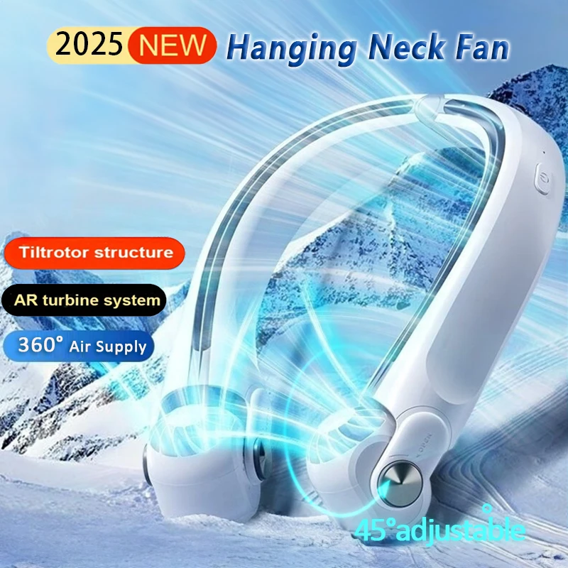 2026 New Portable Hanging Neck Fan, Rechargeable Fan, Wearable Air Conditioner, 3-level Wind Speeds, for Outdoor Use
