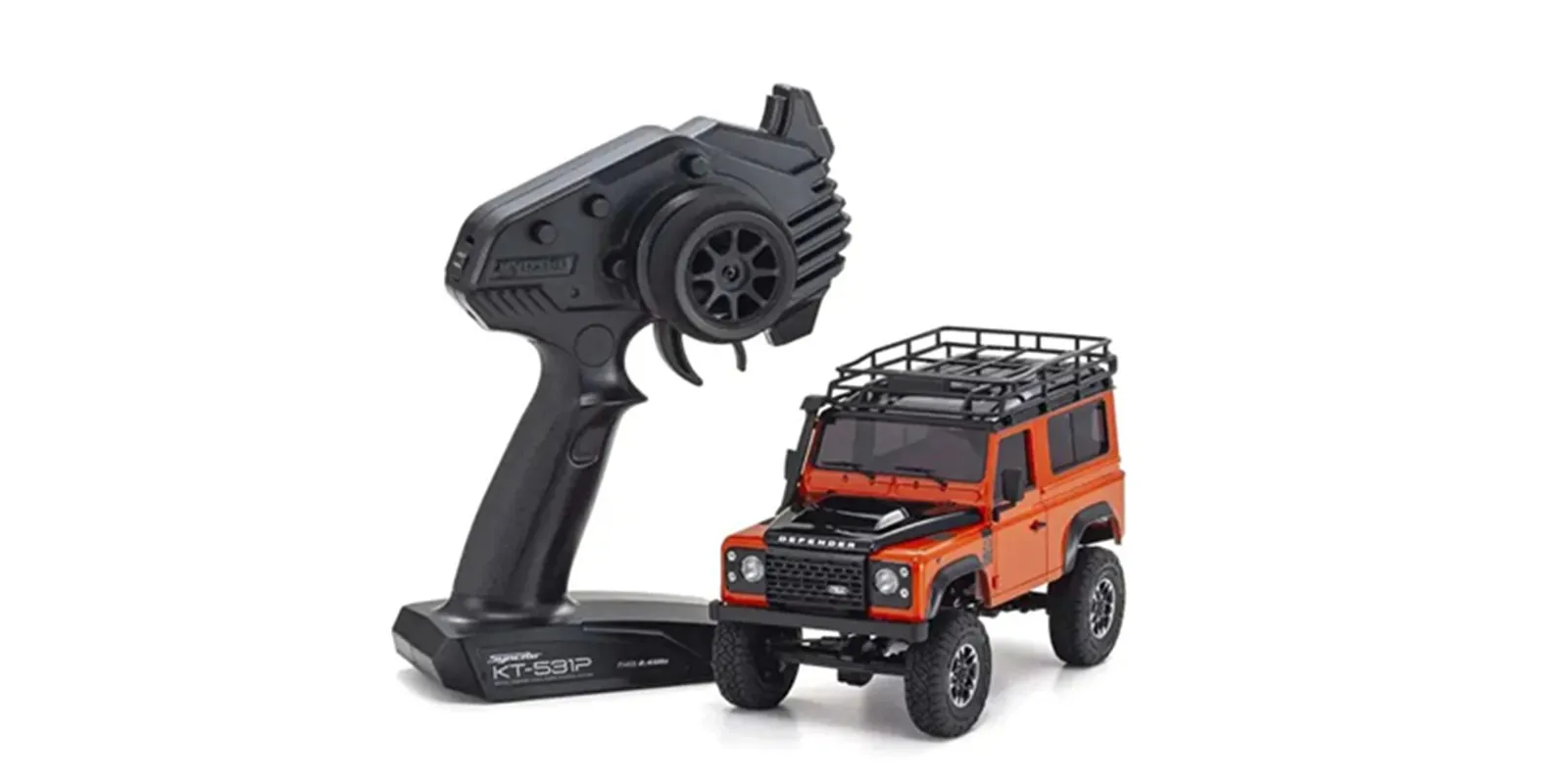 

Radio Controlled Electric Powered Crawling car MINI-Z 4×4 Series Ready Set Land Rover Defender 90 Adventure Phoenix Orange / San