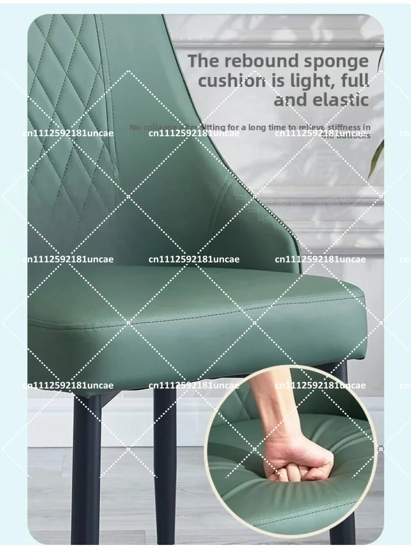Modern Minimalist Nordic Dining Chair with Backrest for Home Leisure Hotel Use