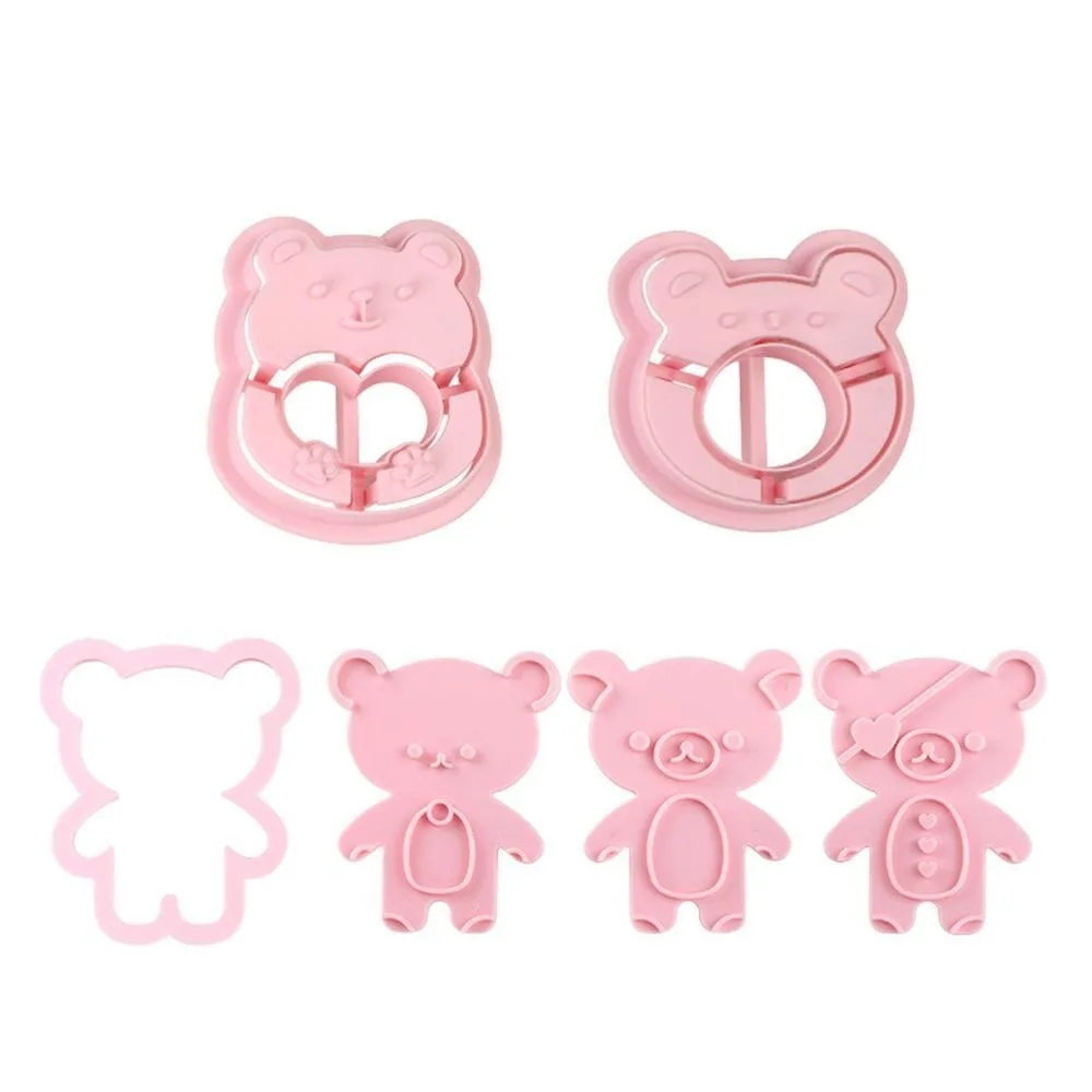 New Baking Tool Bear Shape Dies Kitchen Supplies Press Type Biscuit Mold Cartoon Hug Bear Cookie Mould