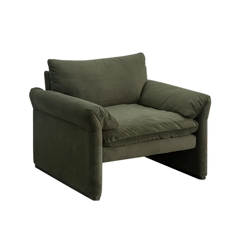 

North American country minimalist velvet sofa latex filled single double triple living room removable