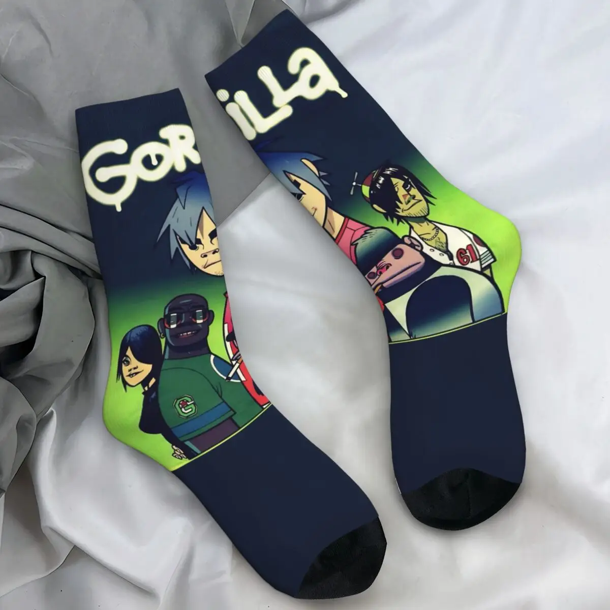 

Музыкальная группа Gorillaz, панк-рок, чулки на заказ, современные носки, зимние антибактериальные носки, унисекс, мягкие носки для спорта на открытом воздухе