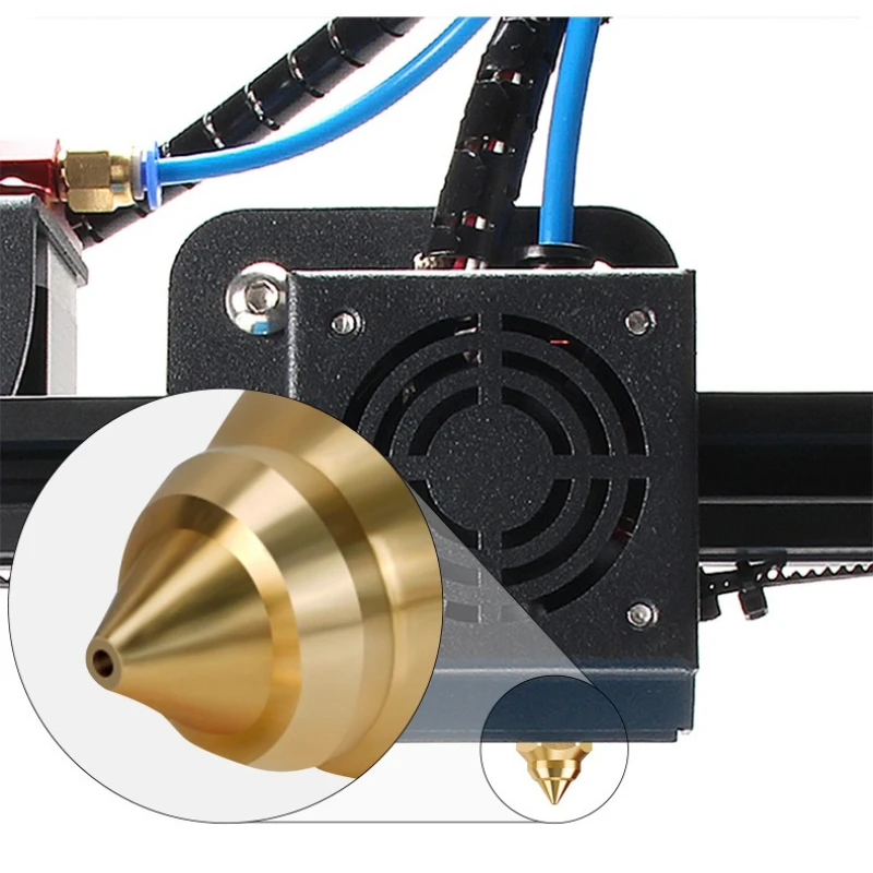 For Creality Ender7/5/3V2 /CR-6 SE Volcano Nozzle - CuCrZr Alloy 500℃,  High Flow 600mm for Carbon Fiber,  Fast Printing Upgrade