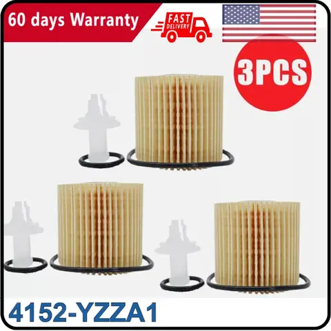 3Pcs Quality Car Oil Filter Element 04152-YZZA1 For Camry Sena Highlander Crown RAV4