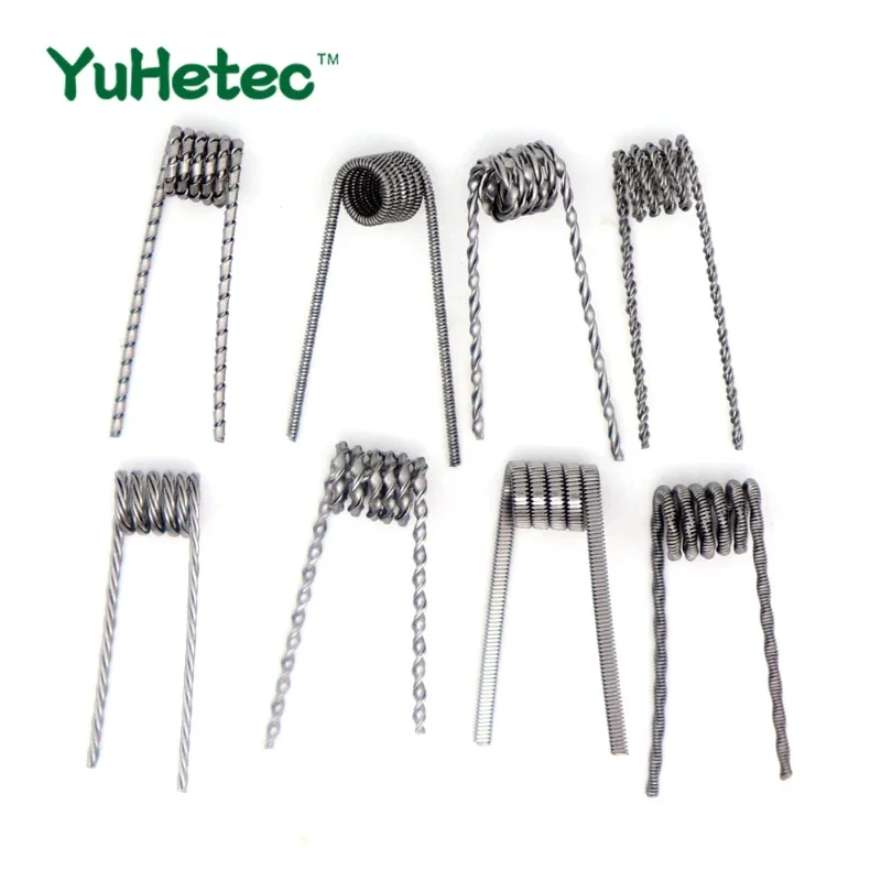 8 em 1 bobina pré-construída com algodão claptonwire bobinas pré-fabricadas demônio ss316 tigre alienígena bobina torcida fundida caber diy rda