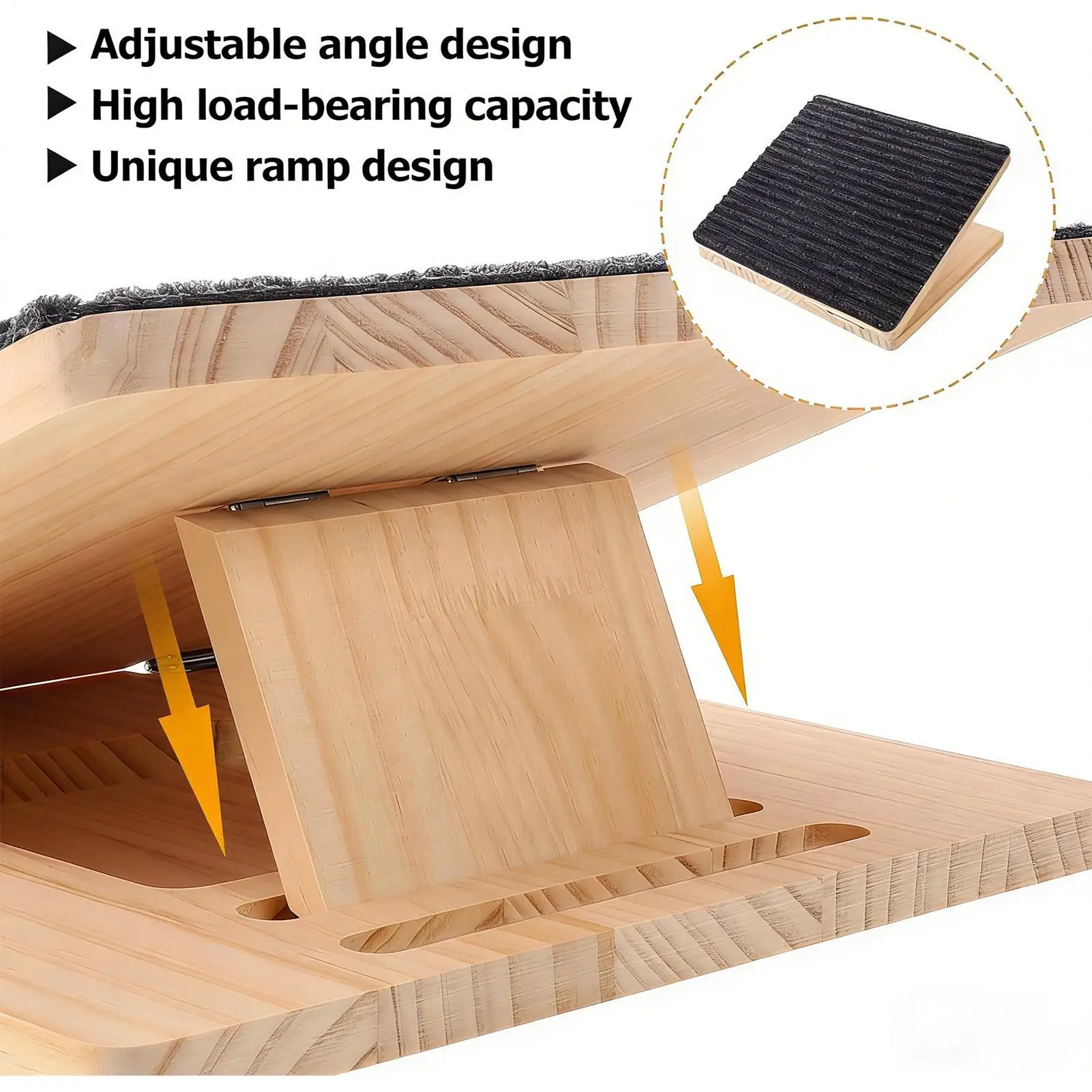 Foldable Dog Ramp Non-Slip Lightweight Pet Ramp for Car SUV, Portable Dog Steps for Elderly Dogs Cats, Sofa Bed Couch Travel