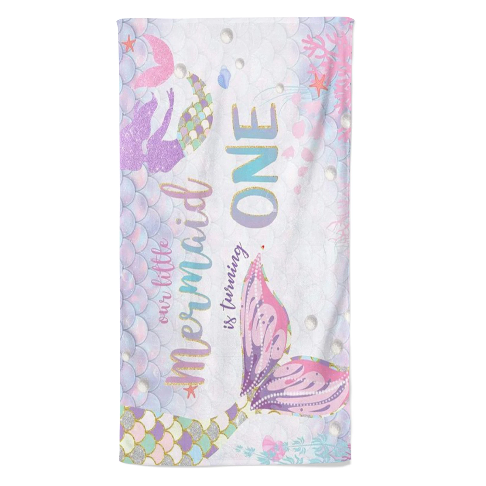 Mermaid Princess, Ellie Towel Cotton 100% Beach Travel Kids Sauna Spa Big Towels For Bath Quick Dry Women Toweltowels