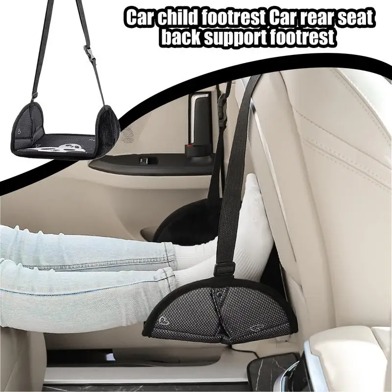 Foot Hammock Carseat Adjustable Rear Seat Footrest Cute Airplane Foot Rest Adjustable Car Travel Footrest Hammock Toddler Foot