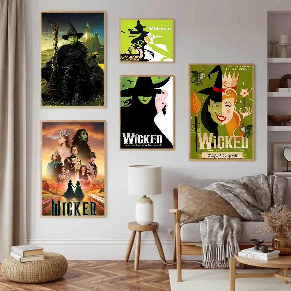 Musical Wicked Movie Whitepaper Poster Waterproof Paper Sticker Coffee House Bar Aesthetic Art Wall Painting