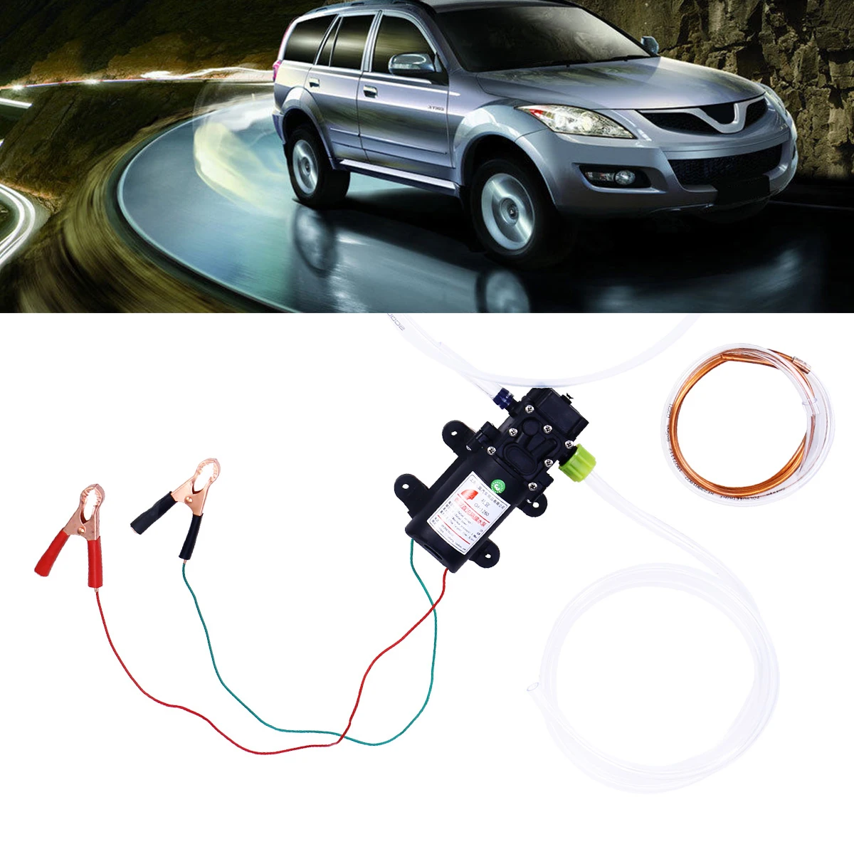 

60W 12V Plastic Submersible Transfer For Refueling Submersible Pump Engine 12V Pump Diesel Vehicle Refueling Black