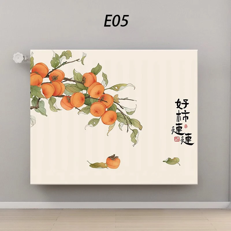 Full-Coverage Dust Cover for Old-Fashioned Radiators Chinese-Style Printed Heating Cover Smoke-Proof Anti Blackened Protector