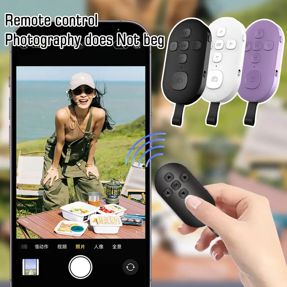 

Mobile Phone Remote Control BT Connection Bluetooth-compatible Turning Wireless Controller Remote Charging Type-C Controlle O1R6