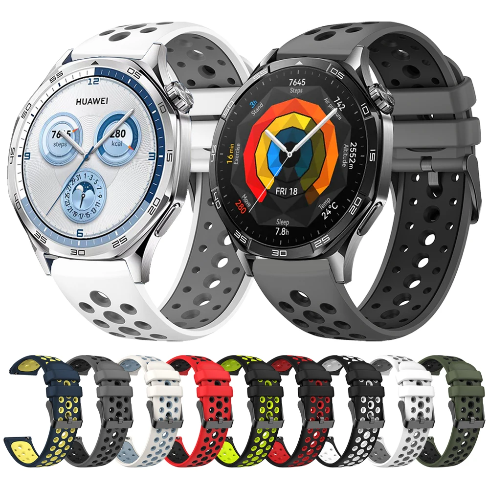 HUAWEI için 22mm silikon kayış izle GT 5 4 46mm GT5/koşucu/HUAWEI için Ultimate Watchband İzle 4 3 Pro bant bileklik bilezik