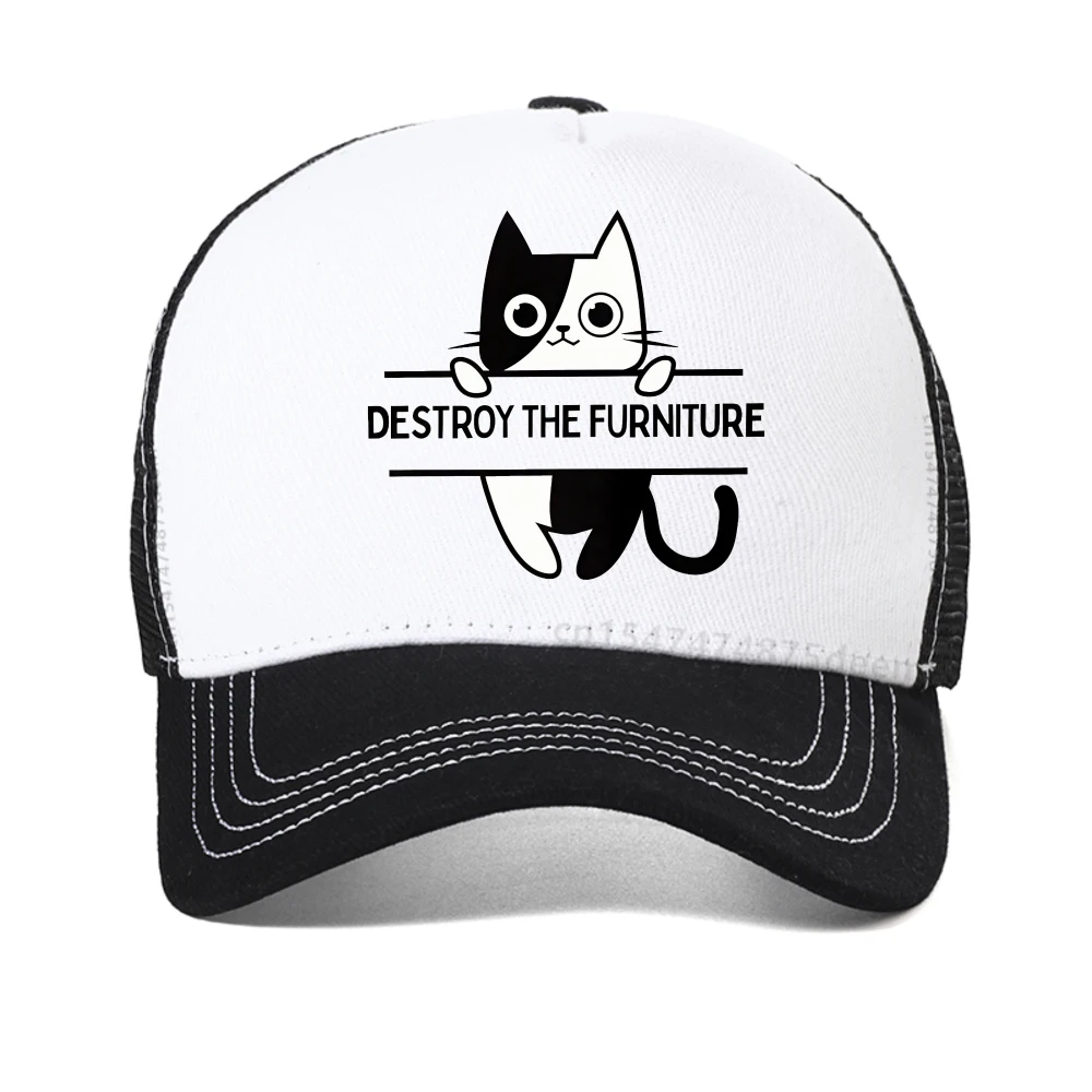 

Destroy The Furniture Printed Graphic baseball cap for Men Women Summer Anarchy Streetwear hip hop hat summer mesh trucker hats