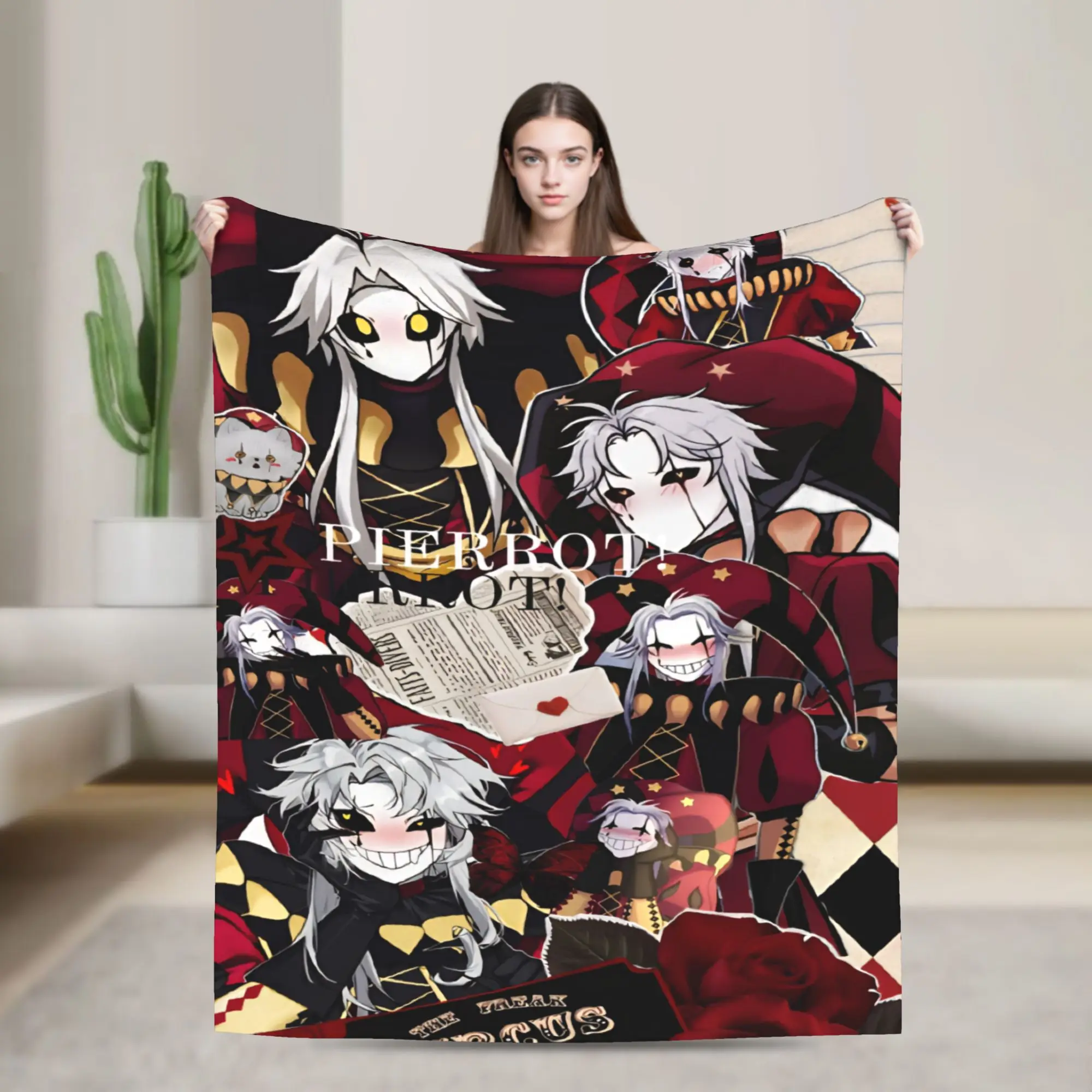 Pierrots The Freak Circus Blankets Fleece  Relax Super Soft Throw Blanket for Home Quilt