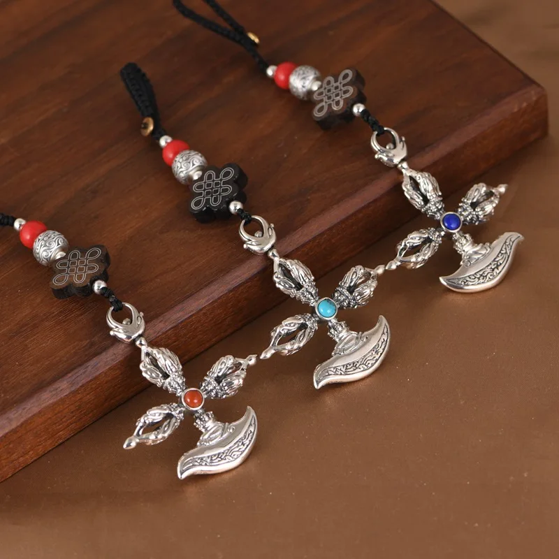 Chinese Knot Cross Diamond Yue Keychain Suspension