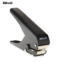 KW-triO Heavy-Duty Slot Metal Single Hole Puncher 1-Hole Paper Punch 10 Sheet Capacity for ID Card PVC Photo Slot and Paper