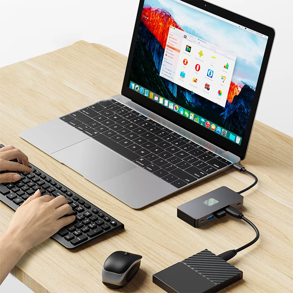محطة إرساء USB C 7 في 1 شاشة مزدوجة متوافقة مع HDMI PD 100 وات USB C إلى محور USB مزدوج متوافق مع HDMI لينوفو/السطح/اليوغا