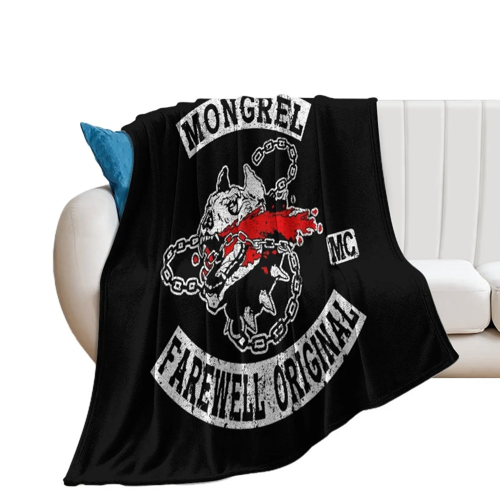 Mongrel Motorcycle Club Throw Blanket Decorative Beds Loose Sofa Blankets