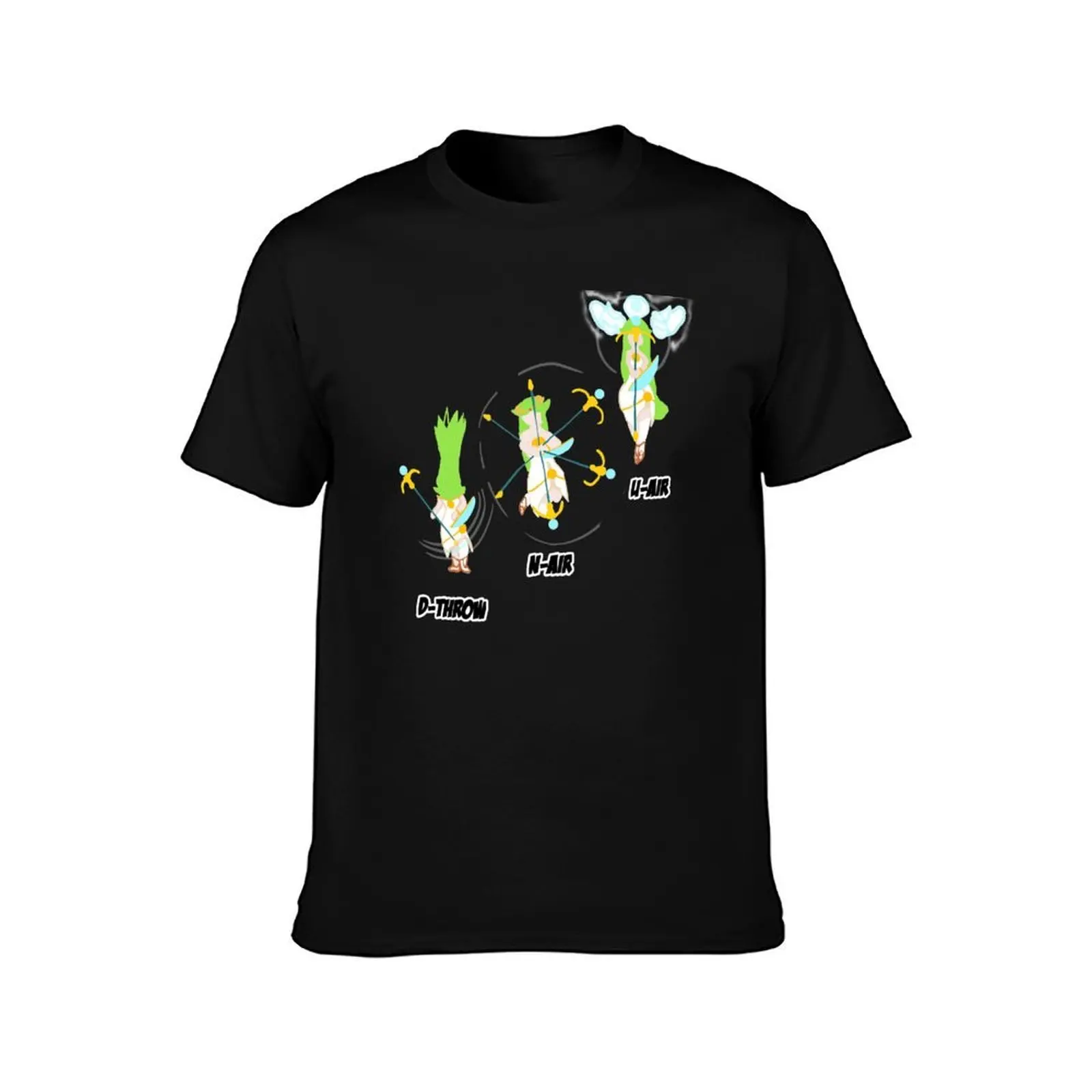 Palutena Combo T-Shirt, Summer Casual Cotton Tee, Oversized Streetwear Tops, Vintage Graphic Print, Loose Fit Short Sleeve