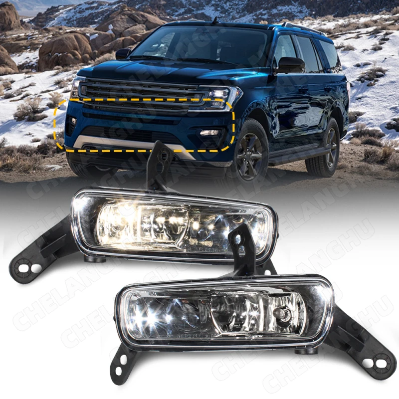 

1Pair Fog Lights For Ford Expedition 2018 2019 20202 2021Car Accessories Fog Lamp JL1Z-15201-A JL1Z-15200-A