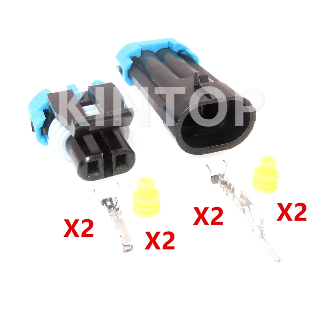 1 Set 2 Pins Auto Water Temperature Sensor Waterproof Socket AC Assembly For Buick Lacrosse Excelle GL8 12162000 12052641 - Detail 1