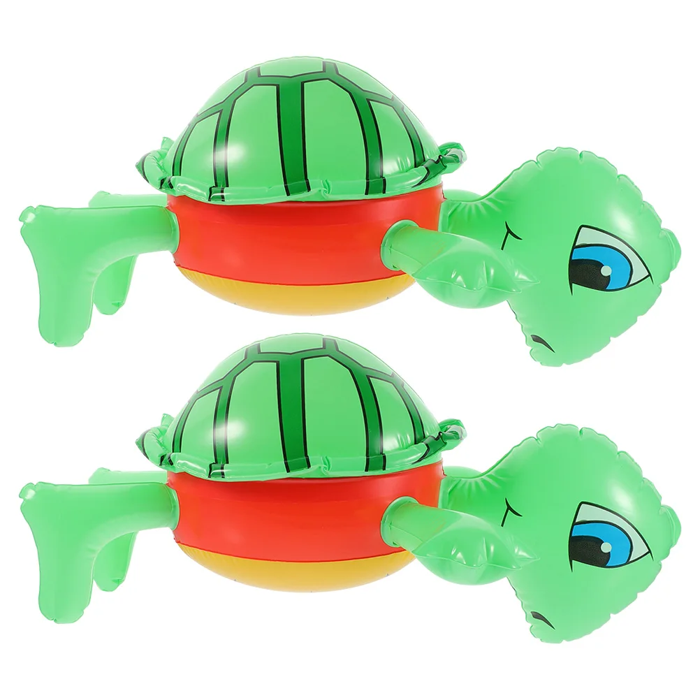 Ballons tortue gonflables en PVC, 2 pièces, jouets de couleur vive, accessoires de fête d'été, piscine, plage, plein air pour enfant