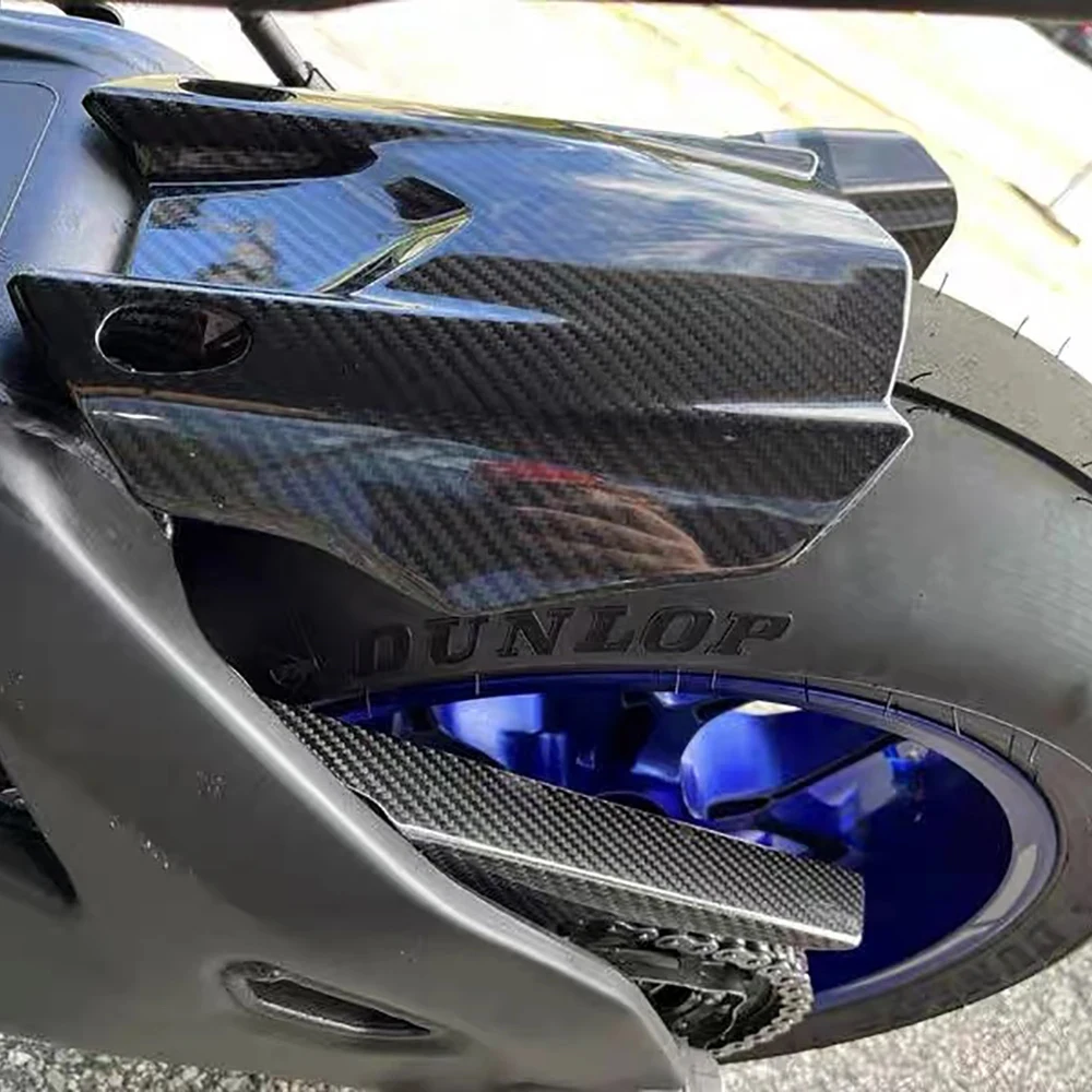 Motorcycle Carbon Fiber Modified Parts Rear Fender Hugger Mudguard For Yamaha R1 R1M 2009-2022 2023 MT10 FZ10 2016- 2022 2023