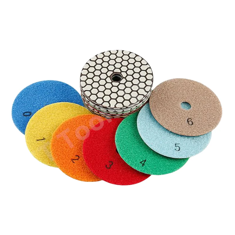 7PCS 3''/4'' 80mm/100mm Diamond Polishing Pads Dry Polishing Pad For Marble Stone Concrete Polish Gloss Pad Grinding Discs Tools