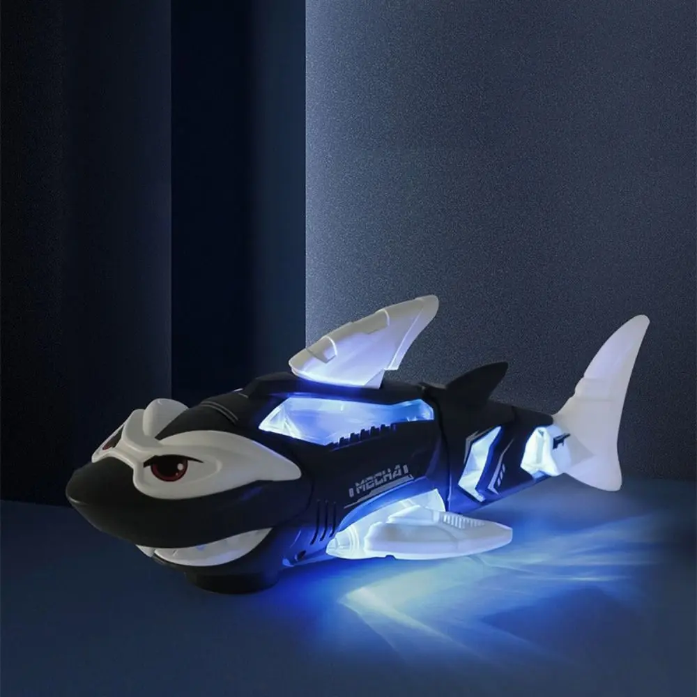 Lights and Sounds Electric Shark Robot Educational Cartoon Animal Shark Electronic Pet Toy Shake The Body Funny