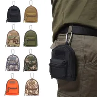 Men's Backpack Hanging Bag Portable Coin Purse Key Earphone Storage Pocket Bag Card Holder Wallet Pouch Outdoor Sports Waist Bag
