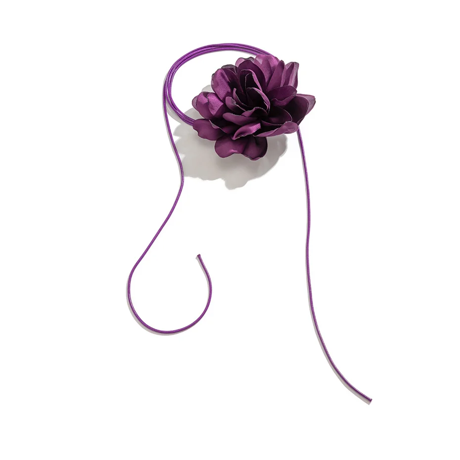 Ingemark Übertriebene große Rosen-Blumen-Halskette für Frauen, Mi, Braut, Gothic, Kpop, verstellbare Schleife, Kette, Y2K-Accessoires, Neu – Detail 14
